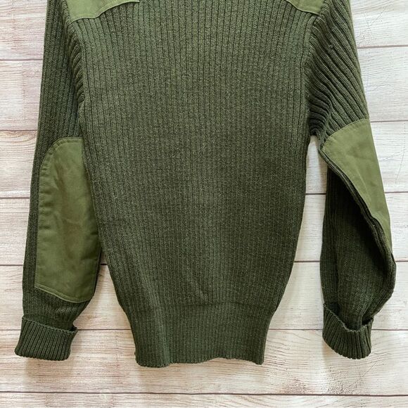 NEW WITHOUT TAGS DSCP OLIVE GREEN MILITARY SWEATER IN 100% WOOL - Picture 8 of 10
